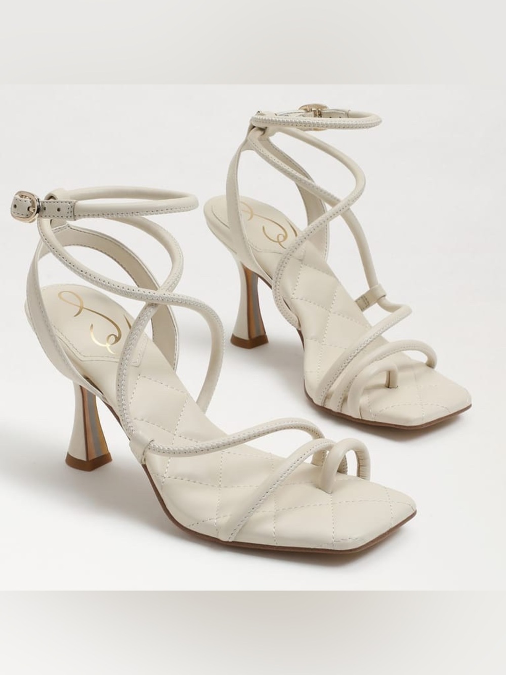 Sam Edelman Maven Quilted Strappy Ankle-Tie Sandal